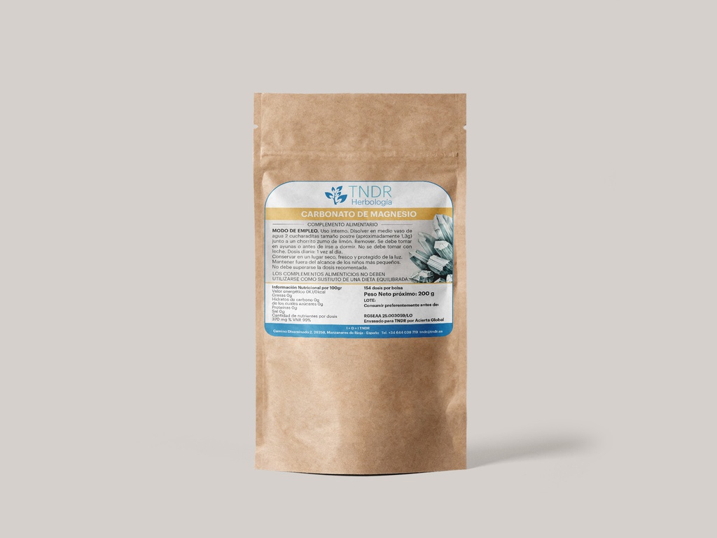 Carbonato de Magnesio - Complemento Alimenticio TNDR 2